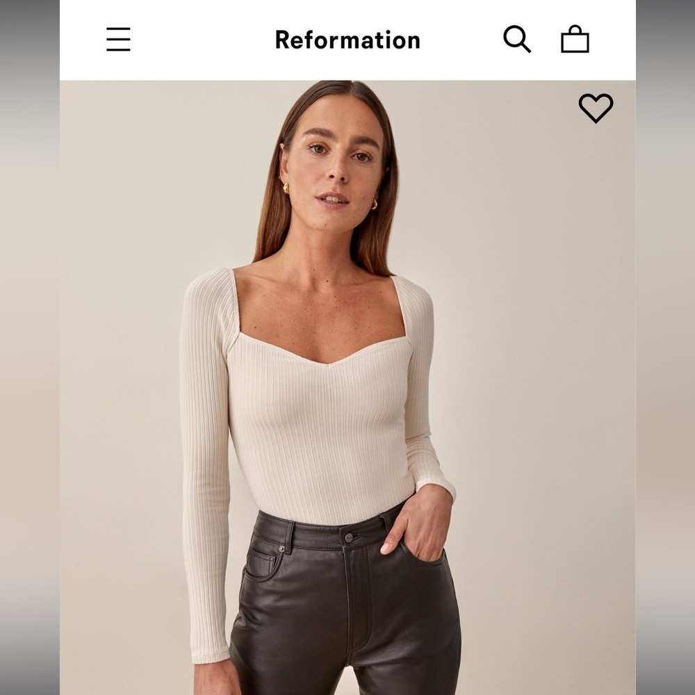 Barely worn Reformation October Knit Top Size XS
